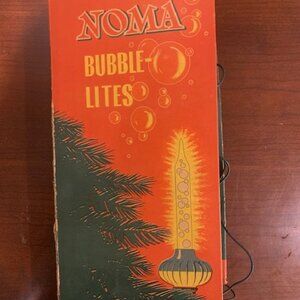 9 Vintage Noma Biscuit Bubble-Lites in the Original Box